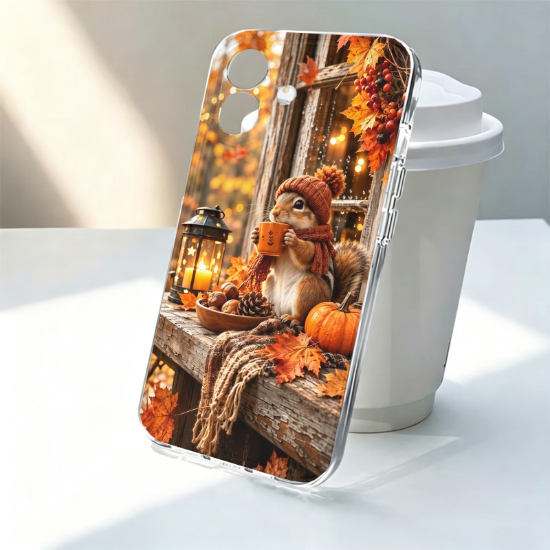 Apple Iphone 15 Pro Max - Cartoon Dieren Eekhoorn Siliconen Telefoonhoesje Voor