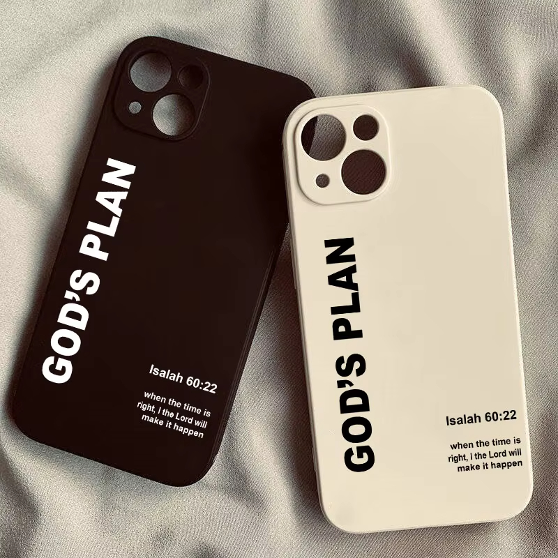 Apple Iphone 15 Pro Max - Telefoonhoesje met Bijbelverspatroon 'Gods Plan' voor