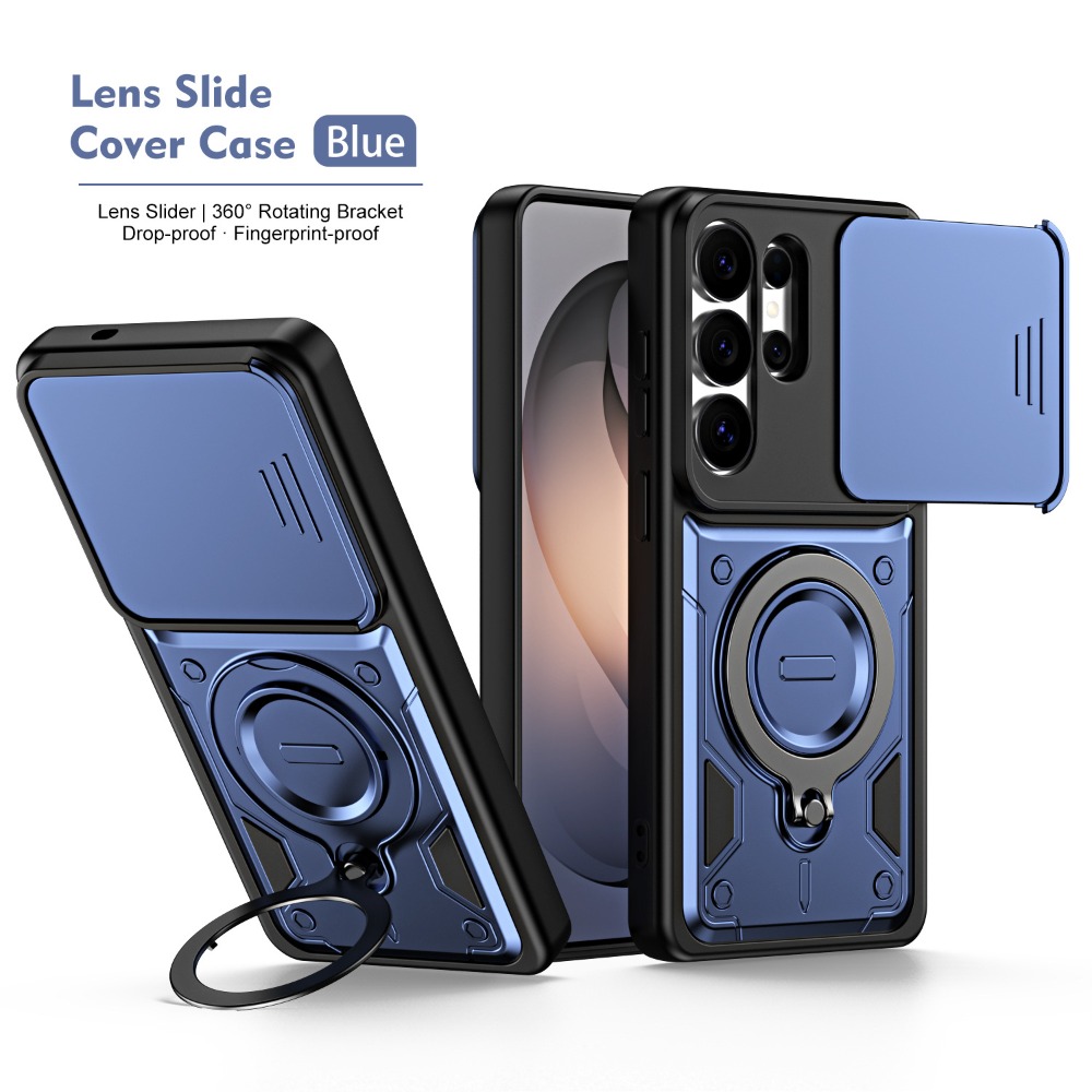 Camera Lens Protector - 360 ° Draaibare, schokbestendige magnetische standaardhoes