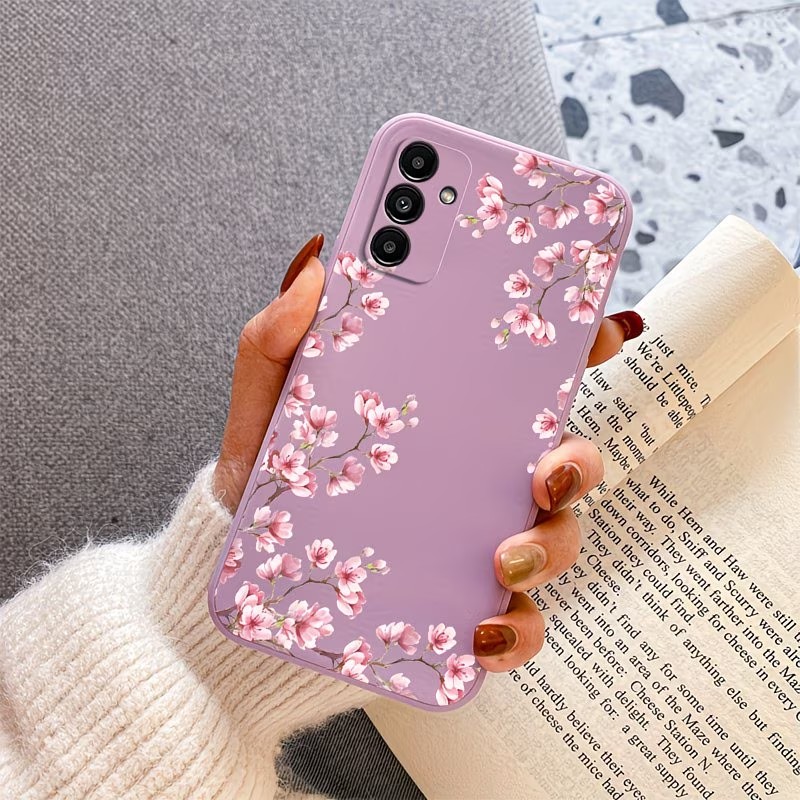 Roze kersenbloesemtak print te - Samsung Galaxy A55 recensie en prijs